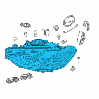 OEM BMW 435i Gran Coupe Right Headlight Diagram - 63-11-7-377-852