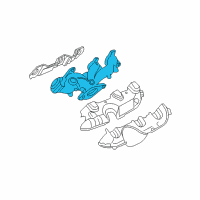 OEM 2008 Pontiac Torrent Exhaust Manifold Diagram - 12587594