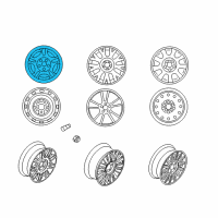 OEM Ford Crown Victoria Wheel, Steel Diagram - 6W7Z-1007-C