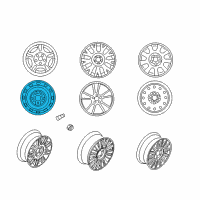 OEM Ford Crown Victoria Wheel, Steel Diagram - 7W7Z-1007-C