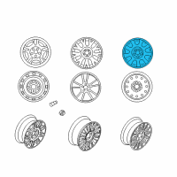 OEM 2007 Ford Crown Victoria Wheel, Alloy Diagram - 6W3Z-1007-BA