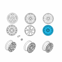 OEM 2007 Mercury Grand Marquis Wheel, Spare Diagram - 3W7Z-1007-EA