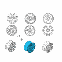 OEM 2007 Mercury Grand Marquis Wheel, Alloy Diagram - 7W3Z-1007-A