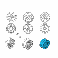 OEM 2010 Mercury Grand Marquis Wheel, Alloy Diagram - 8W3Z-1007-A