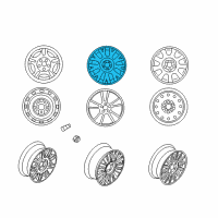 OEM Mercury Grand Marquis Wheel, Alloy Diagram - 3W3Z-1007-CA