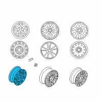 OEM Lincoln Town Car Spare Wheel Diagram - 6W1Z-1007-DA