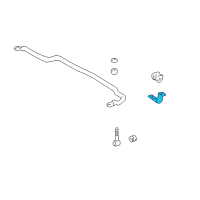OEM Lexus Bracket, Front Stabilizer, NO.1 LH Diagram - 48824-60110