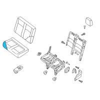 OEM Nissan NV2500 Pad Assembly-4TH Seat Cushion, RH Diagram - 89307-1PC0A