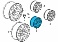 OEM 2021 GMC Yukon XL Wheel, Alloy Diagram - 84647039