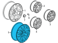 OEM 2022 GMC Yukon XL Wheel, Alloy Diagram - 84423416