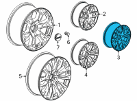 OEM 2019 GMC Sierra 1500 Wheel, Alloy Diagram - 84308400