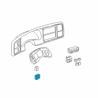 OEM Chevrolet Silverado 1500 HD Switch, Headlamp & Instrument Panel Lamp Dimmer & Dome Lamp Diagram - 15755595