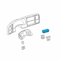 OEM 2000 GMC Sierra 2500 Heater & Air Conditioner Control Assembly Diagram - 19244873