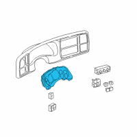 OEM 2002 GMC Sierra 3500 Instrument Cluster Assembly Diagram - 15059384