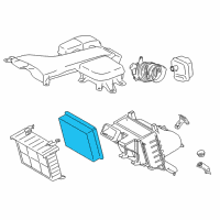 OEM 2019 Lexus RX450h Air Cleaner Filter Element Sub-Assembly Diagram - 17801-0P090