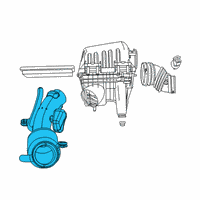 OEM 2010 Dodge Grand Caravan Fresh Air Duct Diagram - 4880532AB