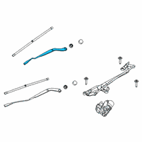 OEM 2022 Ford Police Interceptor Utility Wiper Arm Diagram - LB5Z-17527-A