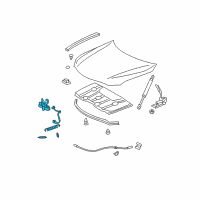 OEM 2009 Toyota Camry Latch Assembly Diagram - 53510-06172