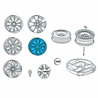 OEM 2022 Jeep Cherokee Aluminum Wheel Diagram - 6BG72RXFAA