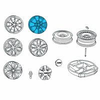 OEM 2022 Jeep Cherokee Aluminum Wheel Diagram - 5XT12DD5AA