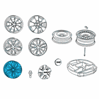 OEM Jeep Cherokee Aluminum Wheel Diagram - 6BG741XYAA