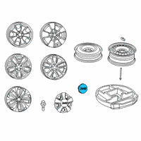 OEM 2022 Jeep Cherokee Wheel Center Cap Diagram - 1LB77LD2AC