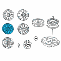 OEM Jeep Cherokee Aluminum Wheel Diagram - 6BG71DD5AB