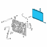 OEM 2021 Honda Odyssey Radiator (Denso) Diagram - 19010-5MR-A01
