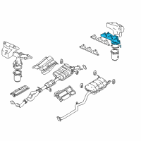 OEM 2006 Hyundai Santa Fe Exhaust Manifold Assembly, Right Diagram - 28510-39700