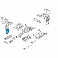 OEM Hyundai Santa Fe Catalyst Case Assembly, Left Diagram - 28530-39901