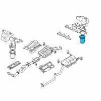 OEM Hyundai Santa Fe Catalyst Case Assembly, Right Diagram - 28530-39911