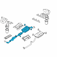 OEM 2003 Hyundai Santa Fe Front Exhaust Pipe Diagram - 28610-26700