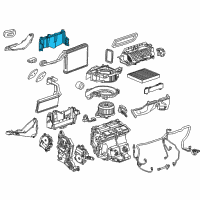 OEM Cadillac CTS Evaporator Case Diagram - 22799387