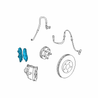 OEM 2000 Dodge Neon Brake Pads Diagram - 5014438AA