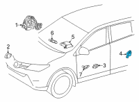 OEM 2022 Toyota Sienna Side Sensor Diagram - 89831-08110
