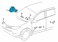 OEM 2022 Toyota Corolla Cross Clock Spring Diagram - 84308-0A010