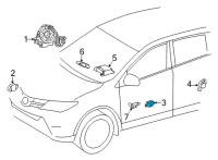 OEM 2022 Toyota Corolla Cross Side Sensor Diagram - 8983A-0E021