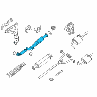 OEM 2014 Nissan Altima Front Exhaust Tube Assembly Diagram - 20010-3TA2A