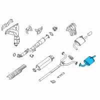 OEM Nissan Altima Exhaust, Main Muffler Assembly Diagram - 20110-3TA0A