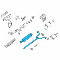 OEM 2014 Nissan Altima Exhaust Muffler Assembly Diagram - 20300-3TA0A
