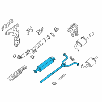 OEM 2017 Nissan Altima Exhaust Muffler Assembly Diagram - 20300-3TA0A