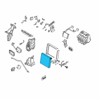 OEM Infiniti EVAPORATOR, Front Diagram - 27281-JF10A