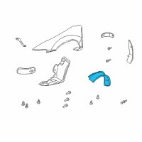 OEM 2001 Pontiac Grand Am Liner-Front Wheelhouse Panel Diagram - 22611445