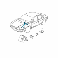 OEM 2003 Chevrolet Impala Coil Kit, Inflator Restraint Steering Wheel Module (Dual Stage) Diagram - 26089982