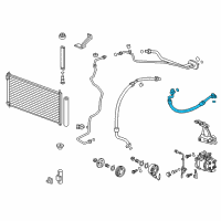 OEM Acura ILX Hose Complete , Dischar Diagram - 80315-TR3-A02