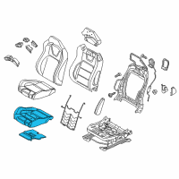 OEM 2020 Ford Mustang Seat Cushion Pad Diagram - FR3Z-63632A22-D