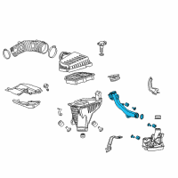 OEM 2013 Honda Crosstour Tube Assembly B, Air Inlet Diagram - 17253-R40-A00