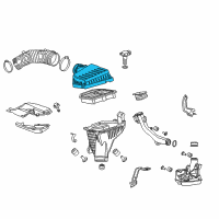 OEM 2008 Honda Accord Cover, Air Cleaner Diagram - 17210-R40-A00