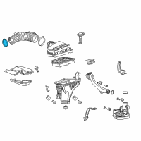 OEM 2016 Honda Civic Clamp, Air Flow (80) Diagram - 17315-R40-A11