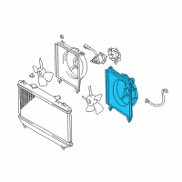 OEM 2000 Toyota Solara Fan Shroud Diagram - 16711-03061